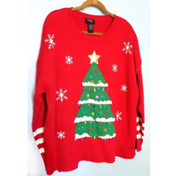 plus size ugly christmas cardigan